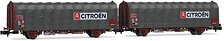 SNCF, 2-unit pack 2-axle tarpaulin wagon, Kils K70 type, `Citroen` , ep.IV-V (2-Car Set) (Model Train)