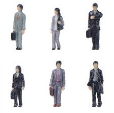 (N)人形 : 通勤1 : 歩く人A (6個入リ) (鉄道模型)