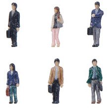(N)人形 : 通勤2：歩く人B (6個入り) (鉄道模型)