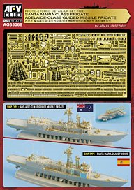 PHOTO-ETCHED DETAIL-UP SET FOR ADELAIDE-CLASS GUIDED MISSILE FRIGATE SANTA MARIA CLASS FRIGATE (Plastic model)