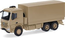 (HO) メルセデスベンツ アロクス 6x6 フラットベッドトラック サンドベージュ 無装飾 (鉄道模型)