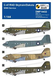 C-47/R4D Skytrain / Dakota WWII Service (for Roden / Academy) (Decal)