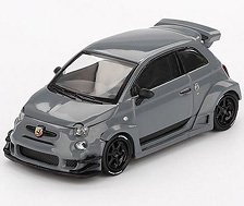 アバルト 595 LB-WORKS x Abas Works グレー (左ハンドル) [ブリスターパッケージ] (ミニカー)