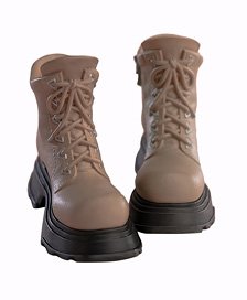World Box 1/6 Female Outfit Platform Boots Tan (Fashion Doll)