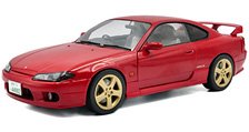 日産 シルビア S15 スペック R エアロ 1999 (レッド) (ミニカー)