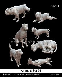 Animals Set 63 Dogs (Plastic model)