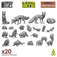 3D printed set - Forest Critters (Plastic model)