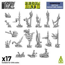 3D printed set - Dungeon Battle Skeletons Bones 1:48 (Plastic model)