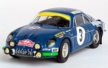 アルピーヌ ルノー A110 1970年 モンテカルロラリー #3 Jean Vinatier/Jean-Francois Jacob (ミニカー)