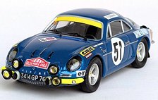 アルピーヌ ルノー A110 1970年 モンテカルロラリー #51 Jean-Luc Therier/Marcel Callewaert (ミニカー)
