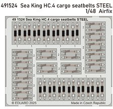 Sea King HC.4 Cargo Seatbelts STEEL (for Airfix) (Plastic model)