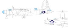 B-26G Marauder US national insignia circular MASK (for ICM) (Plastic model)