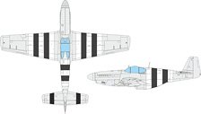 P-51B/C D-day stripes MASK (for Eduard) (Plastic model)
