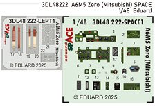 A6M5 零式艦上戦闘機 52型 (三菱製) スペース 内装3Dデカールw/エッチングパーツセット (エデュアルド用) (プラモデル)