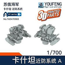 ロシア海軍 CADS-N-1 カシュタン (コールチク) CIWS タイプA (4個入) (プラモデル)