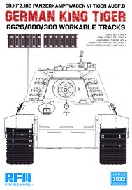 キングタイガーシリーズ用 Gg26/800/300タイプ 可動式履帯 (インジェクション製) (プラモデル)