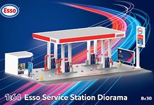 Tiny City Bd30 ESSO Gas Station Diorama (Diecast Car)