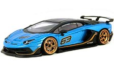 Lamborghini アヴェンタドール SVJ 63 ブルーエーギル (ミニカー)
