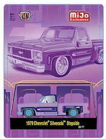 1979 Chevrolet Silverado Step Side Lowrider Purple (Diecast Car)