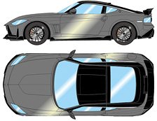 IMPUL Fairlady Z 2023 ステルスグレー / スーパーブラック (ミニカー)