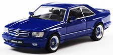 メルセデスベンツ 560 SEC AMG ワイドボディ 1990 (ブルー) (ミニカー)