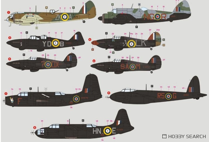 WW.II イギリス夜間戦闘機 (デカール) その他の画像1