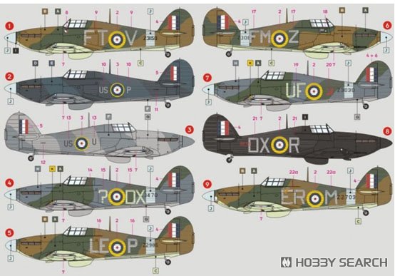ホーカー ハリケーン `在英空軍チェコスロバキア人パイロット` パート2 (デカール) その他の画像1