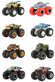 Hot Wheels Monster Trucks Assort 1:64 2 Pack 986T (set of 8) (Toy) (Diecast Car)