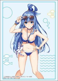 Bushiroad Sleeve Collection HG Vol.4789 Kadokawa Sneaker Bunko KonoSuba: God`s Blessing on this Wonderful World! [Aqua] Swimwear Ver. (Card Sleeve)