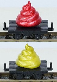 Poop Minecart (Red Poop,Yellow Poop,w/Minecart) (Model Train)