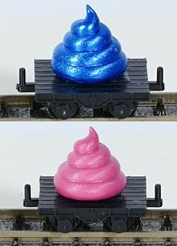 Poop Minecart (Blue Poop,Love Pink Poop,w/Minecart) (Model Train)