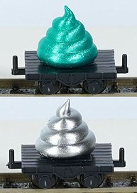 Poop Minecart (Health Green Poop,Longevity Silver Poop,w/Minecart) (Model Train)