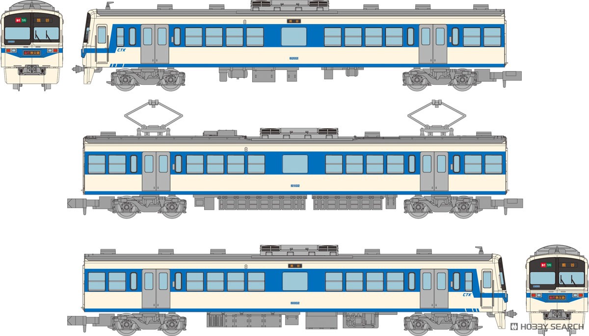 The Railway Collection Chichibu Railway Series 6000 `Express Chichibuji` Three Car Set (3-Car Set) (Model Train) その他の画像1