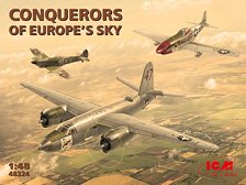 ヨーロッパ上空の征服者 (B-26B マローダー、マスタング P-51D ・スピットファイア Mk.XVI) (プラモデル)