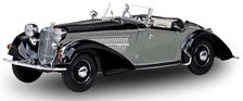 ホルヒ 855 ロードスター 1939年 ブラック/シルバー (ミニカー)