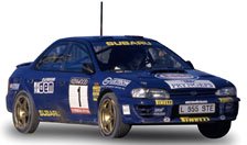 スバル インプレッサ 555 1993年 ベッテガ・メモリアル 優勝 #1 コリン・マクレー (ミニカー)