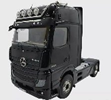 メルセデスベンツ アクトロス GIGASPACE 4X2 トラクター ブラック (ミニカー)