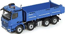 メルセデスベンツアロクス 8x4 ダンプトラック ブルー (ミニカー)