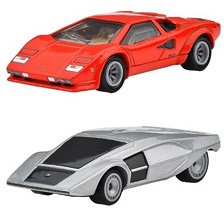 Hot Wheels Premium 2 packs Lamborghini Countach LP5000 QV / Lancia Stratos Zero (Diecast Car)