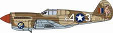 1943 カーチス P40-F ウォーホーク X43 ミス メンフィス 北アフリカ (完成品飛行機)