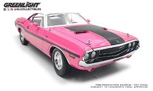 1970 Dodge Challenger R/T Hardtop 440 Six Pack - Panther Pink with White Top & White Interior (ミニカー)