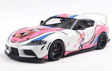 トヨタ GR スープラ ソリドワークス 痛車 2024 (ホワイト/ピンク) (ミニカー)