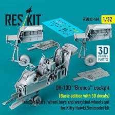 OV-10D コックピットw/3D内装デカール & 着陸装置セット (キティーホーク用) (プラモデル)