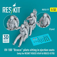 OV-10D クルーw/射出座席 (2体入) (レスキット RSKU32-0169/-0170用) (プラモデル)
