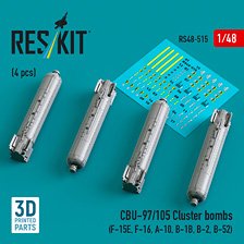 CBU-97/105 クラスター爆弾 (4個入) (プラモデル)