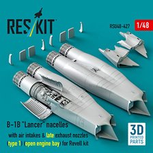 B-1B ランサー エンジンナセル (後期アフターバーナー1、開状態点検パネル) (レベル用) (プラモデル)