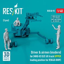 MHU-83D/E (後期型) 爆弾ローダー (リフトアップポジション) 現用クルー (3体入、レスキット RSKS48-0009用) (プラモデル)