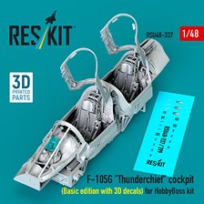 F-105G コックピット w/3D内装デカール (ホビーボス用) (プラモデル)