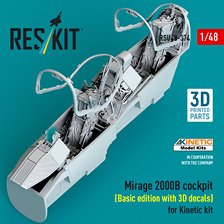 ミラージュ2000B コックピット w/3D内装デカール (キネティック用) (プラモデル)