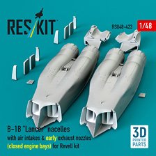B-1B ランサー エンジンナセル (初期アフターバーナー、閉状態点検パネル) (レベル用) (プラモデル)